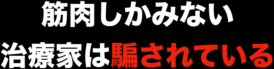 筋肉しかみない治療家は騙されている