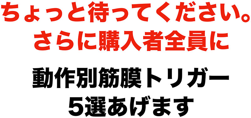 動作別筋膜トリガー5選あげます