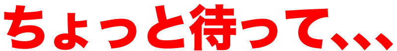 ちょっと待って、、、
