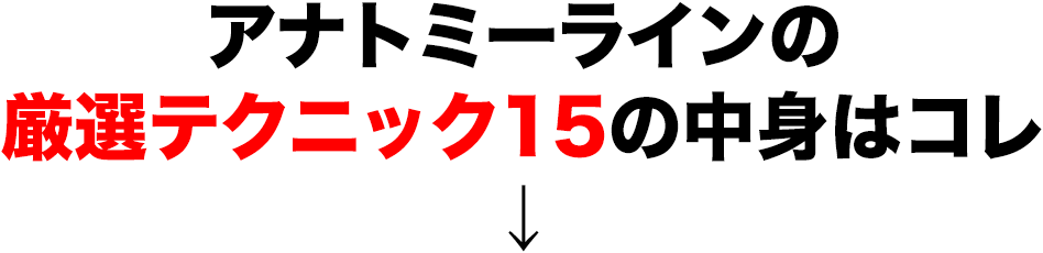 アナトミーラインの厳選テクニック15